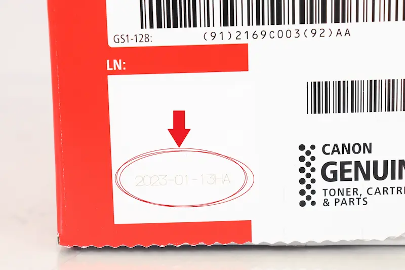 CRG-051H 製造年月 側面印字の画像