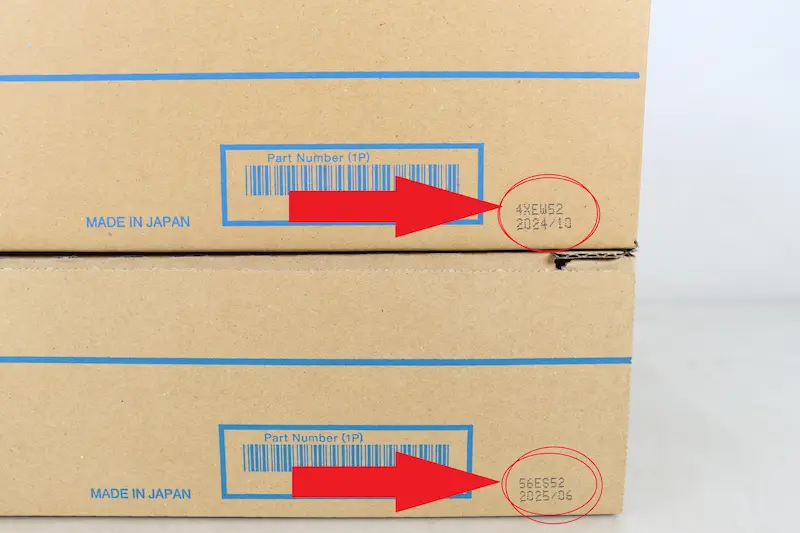 TN328製造日記載箇所の画像