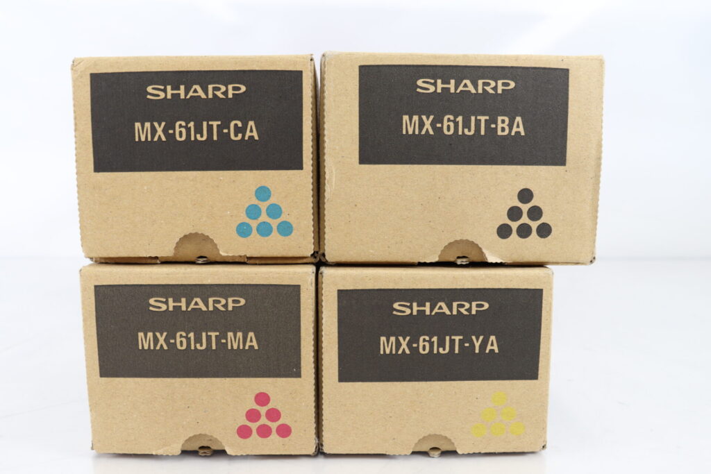 SHARP純正トナー　MX-61JT BA CA YA MA 各2本ずつ 計8本 SHARP MX-61JT-（B,C,M,Y）A 大容量 トナーカートリッジ 純正