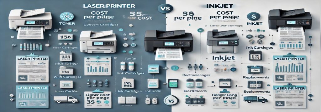 インクジェットとレーザーのコスト比較