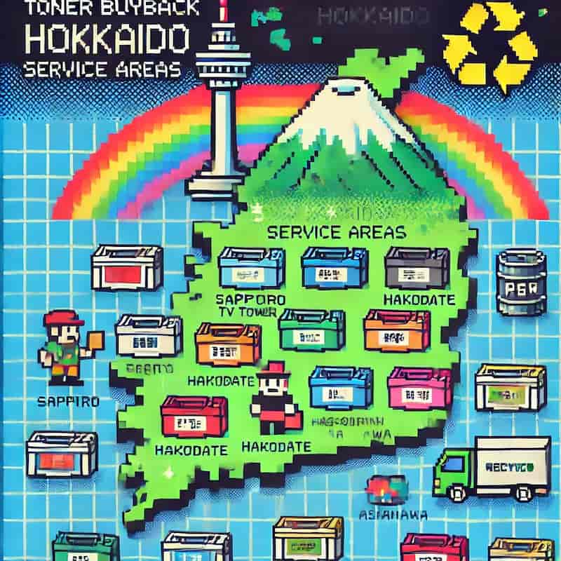 北海道のトナー買取対応エリアのイメージ画像