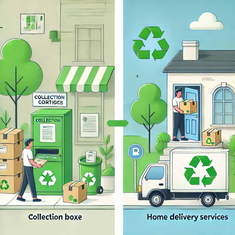 回収ボックス設置や宅配回収の活用方法のイメージ画像