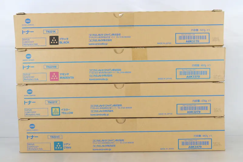コニカミノルタ トナー TN221シリーズ｜スペック・対応機種