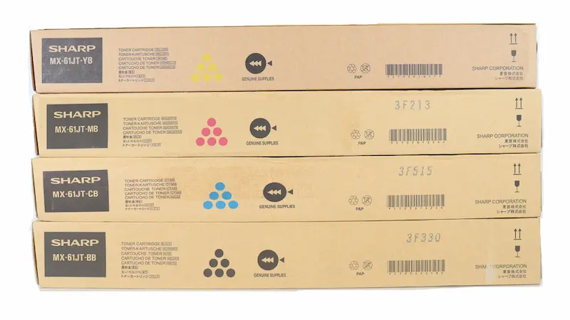 4色セット SHARP シャープ 純正トナー MX-61JT-BA/CA/MA/YA MX-2650FN/MX-3150FN/MX-3650FN用 【送料無料】 NO.1856