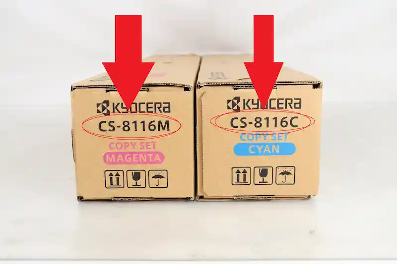 京セラ トナー CS-8116マゼンタ/シアン型番画像