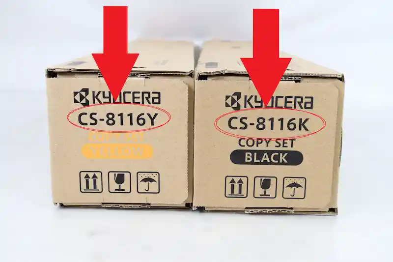 京セラ トナー CS-8116イエロー/ブラック型番画像