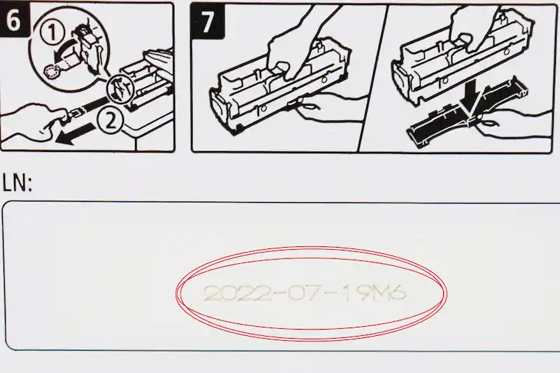 Canon CRG-418の製造日の記載画像