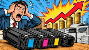 トナーの価格改定・値上げをイメージした画像